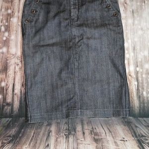 Blue jean Level 99 skirt by Anthropologie